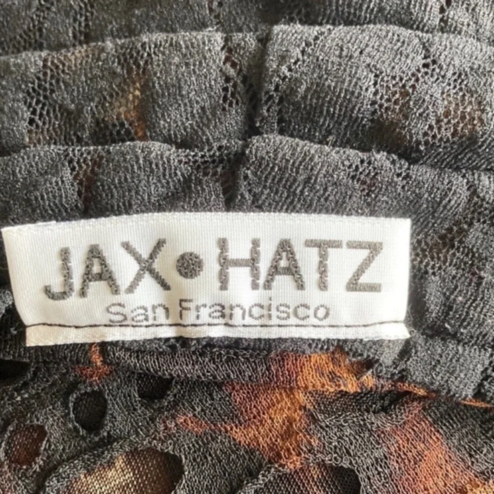 Jax Hatz packable fabric hat, lined with black stretch lace, fits 21” head